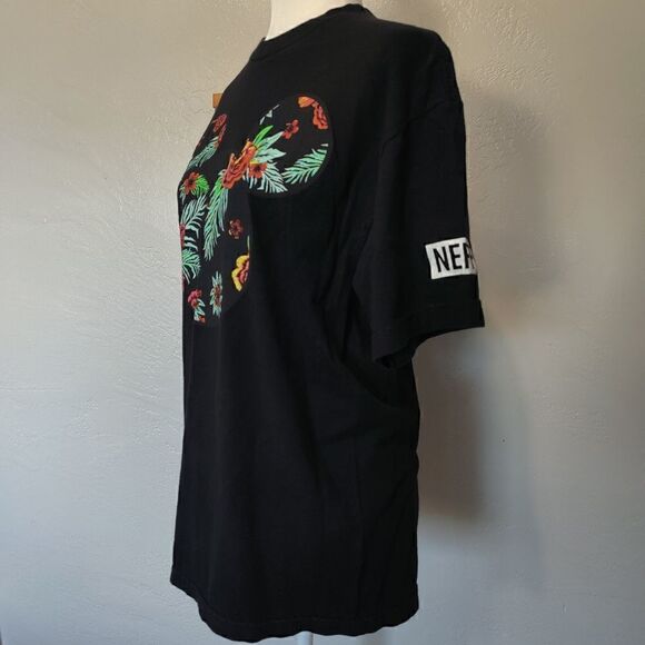 Neff x Disney Mickey Face Tropical Graphic Black Tee - Picture 5 of 10